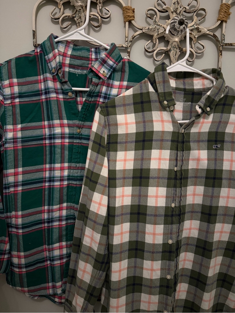 2 Vineyard Vines Boys Plaid Button-Down Shirts